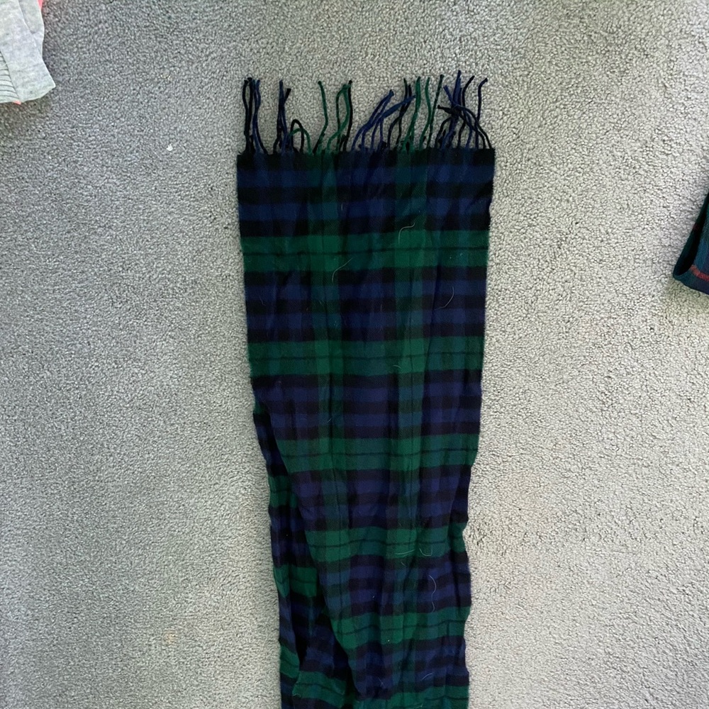Cashmere scarf - blue and green